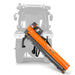 front view of orange MechMaxx 60-inch standard 3 point offset flail ditch bank mower angled, gallery position 1
