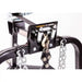 Close-up of winch and steel hook assembly with mounting plate and safety chains on Swisher ATV log skidder gallery position 1