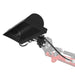 black 32-inch MechMaxx tilt bucket attachment with hydraulic tilt mechanism on mini excavator arm gallery position 1