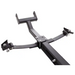 Black metal mounting frame and adjustable arms for Swisher 50-inch ATV plow, isolated white background, gallery position 1
