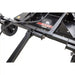 Tow-behind frame and front caster wheel assembly of Swisher 52-inch rough cut brush mower, gallery position 1
