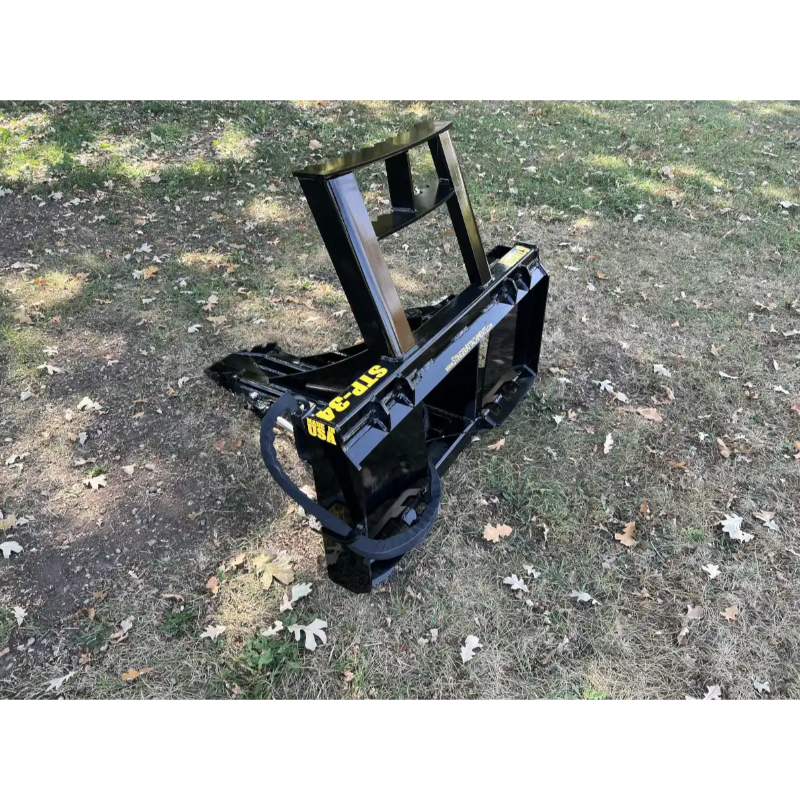 Stinger Attachments STP Tractor Tree Puller, gallery image 2, black steel frame with hydraulic hose, 800x800 square photo