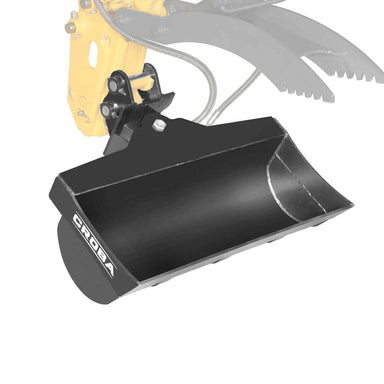 MechMaxx Tilting bucket attachment for MEC17 MEC17PRO mini excavator isolated white background gallery position 1