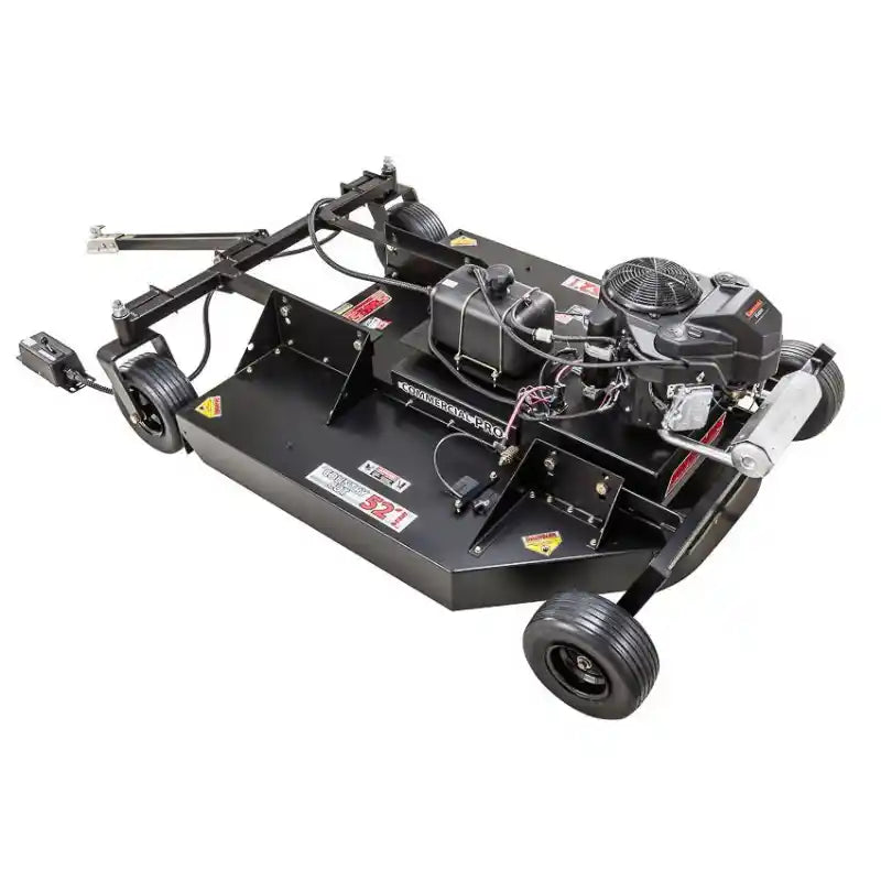 Swisher 52-inch tow-behind rough cut brush mower with 14.5HP Kawasaki engine, top and side view gallery 1