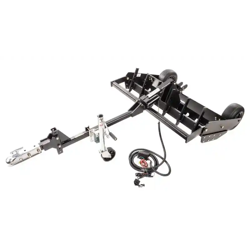 Swisher 48-inch driveway grader with electrical wiring, adjustable tow hitch, and dual rear wheels, gallery position 1