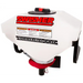 White Swisher Commercial Pro ATV spreader with red and black decals isolated on white background, gallery position 1