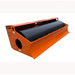 Orange trench roller attachment with large black cylindrical drum and ATS84 model number on side panel