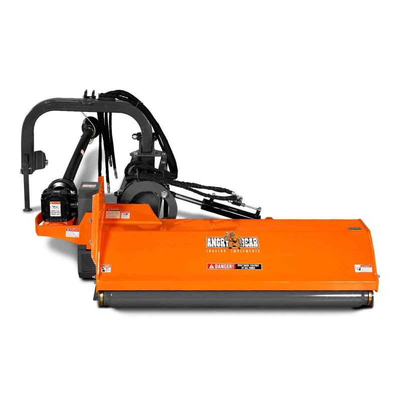 front view of orange Angry Bear 72-inch 3-point PTO offset ditch bank mower at gallery position 1