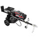 Swisher 34-Ton Timber Brute log splitter with hydraulic cylinder, tow hitch, and metal log cradle, gallery position 1