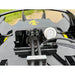 Close-up of Stinger Attachments TF5 Twister brush cutter hydraulic connections and pressure gauge, gallery image 10, 800x800 square view