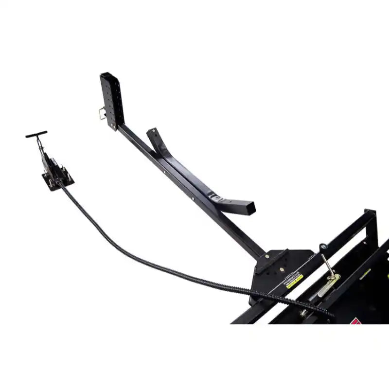 Tow bar and hitch assembly of Swisher 44-inch rough cut brush cutter, gallery position 1 view with white background