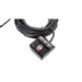 Black wired remote control with three buttons and long coiled cord, gallery position 1
