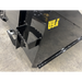 Close-up of black Stinger Attachments TB Tractor Tooth Bucket showing metal tooth and Made in USA label, gallery image 9