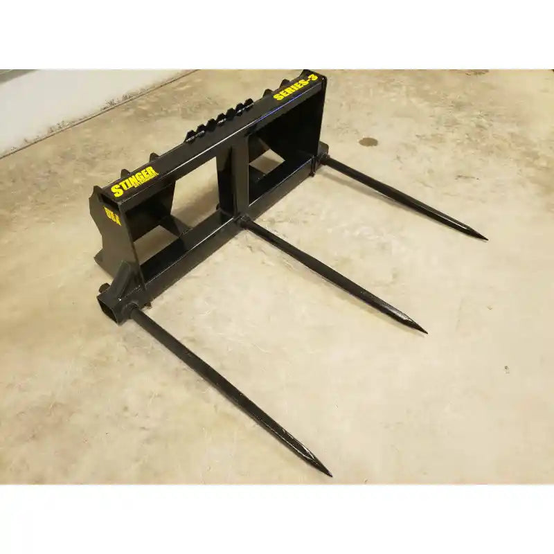 Stinger Attachments BS3 Series 3 Skid Steer Bale Spear with 43-inch spears, gallery image 7, 800x800 square photo