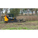 Square 800x800 image of JCB skid steer with Stinger Attachments TF3 Twister brush cutter in field clearing brush