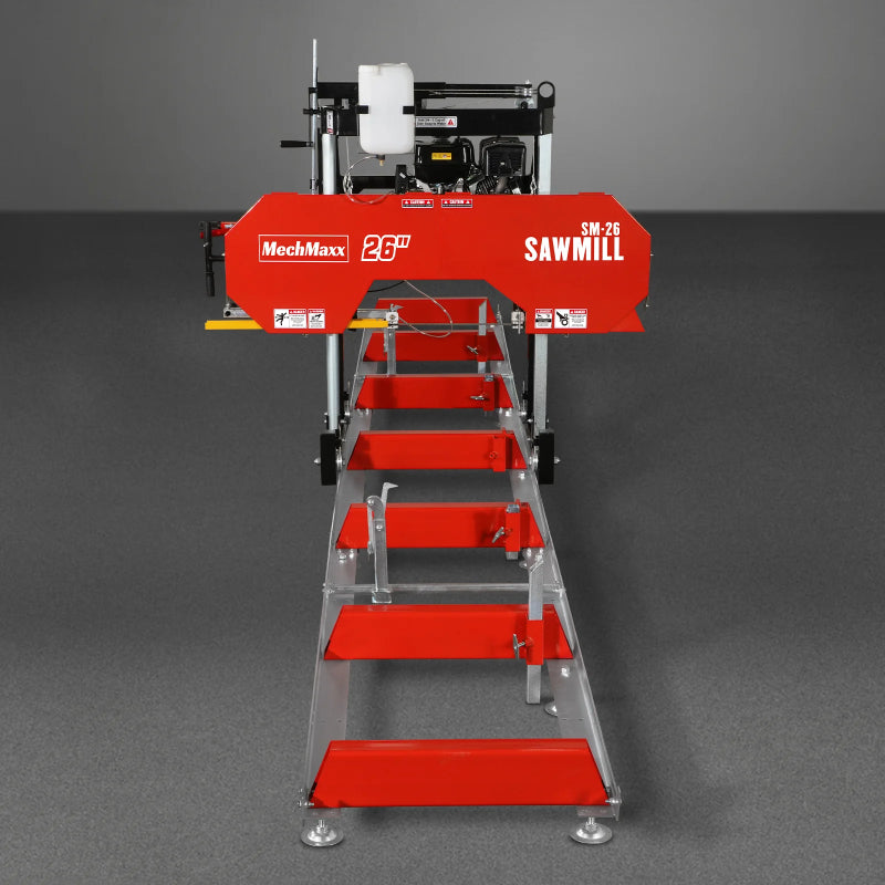 26" Portable Sawmill SM-26  420cc 15HP Gas Engine, 20' Track