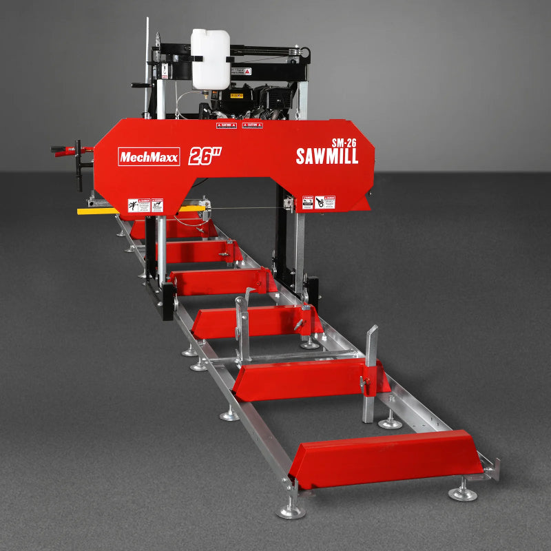 26" Portable Sawmill SM-26  420cc 15HP Gas Engine, 20' Track
